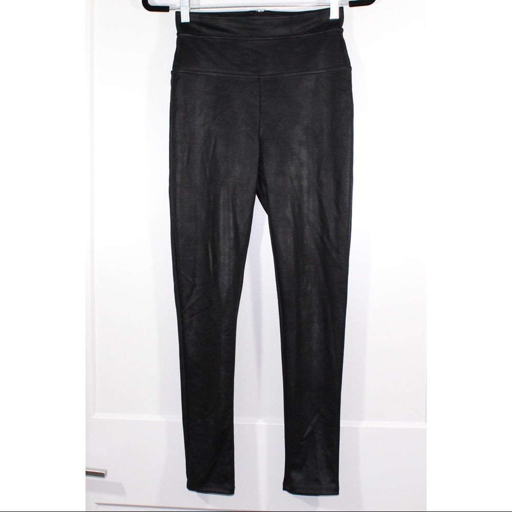 Bebe black faux leggings pants
